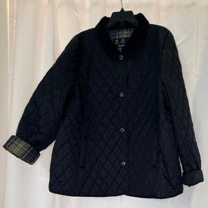 Barbour Women's Black Quilted Jacket. Size 3X.